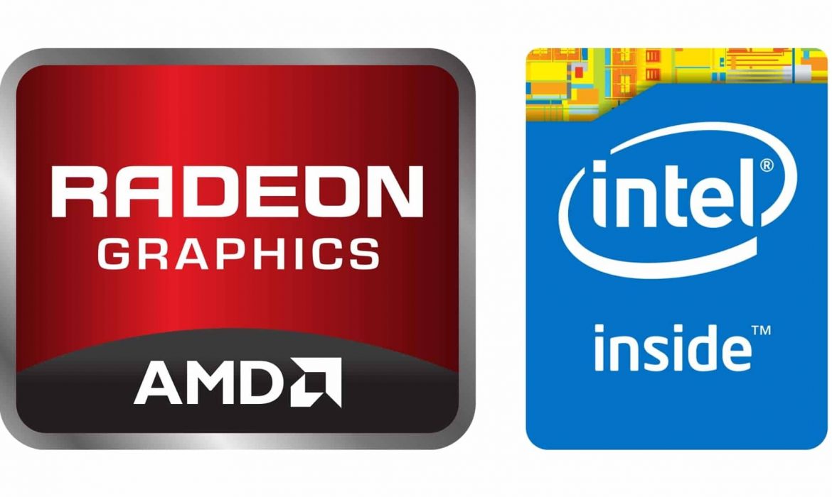 Logo AMD Radeon dan intel