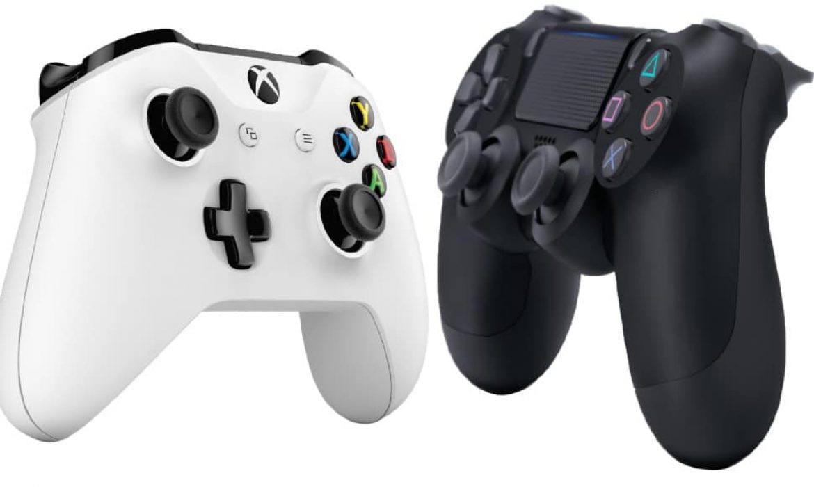 Controller Xbox One Warna Putih dan DS4 Warna Hitam